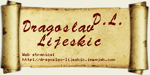 Dragoslav Lijeskić vizit kartica